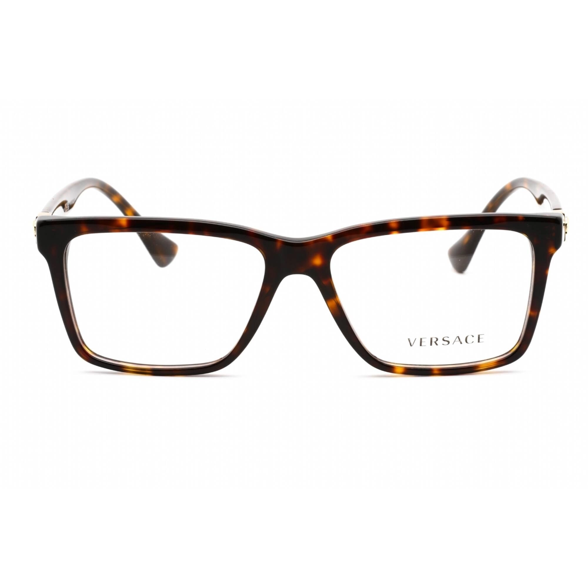 Versace Unisex Eyeglasses - Rectangular Shape Dark Havana Plastic Frame | 0VE3328 108
