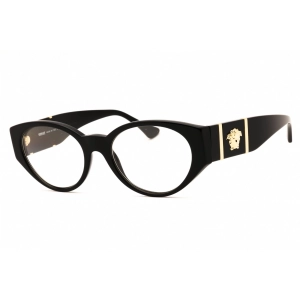 Versace Women's Eyeglasses - Black Plastic Oval Full Rim Frame | 0VE3345 GB1