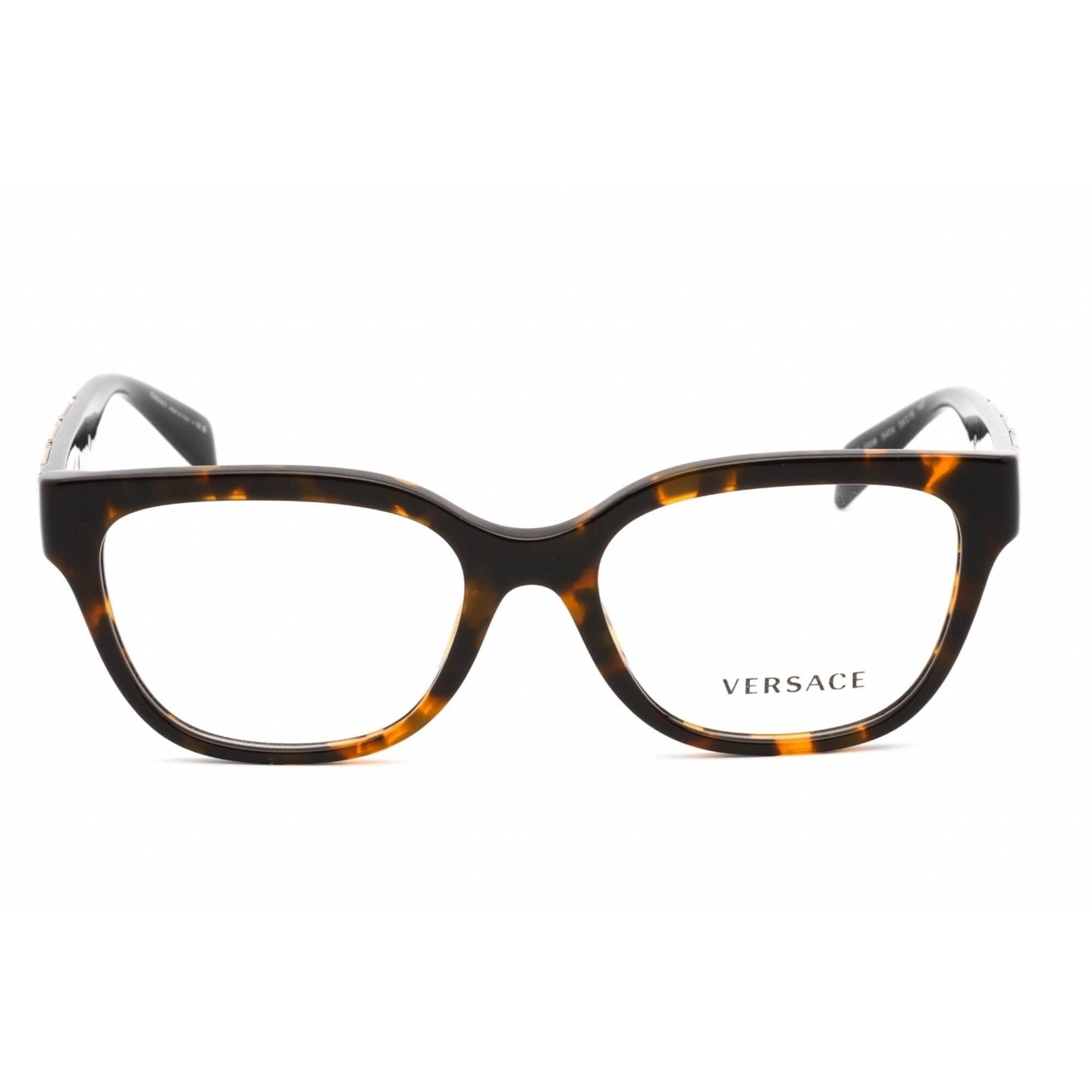 Versace Women's Eyeglasses - Full Rim Cat Eye Havana Plastic Frame | 0VE3338 5404