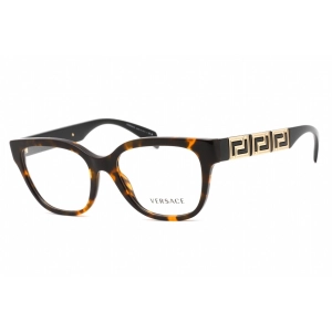 Versace Women's Eyeglasses - Full Rim Cat Eye Havana Plastic Frame | 0VE3338 5404