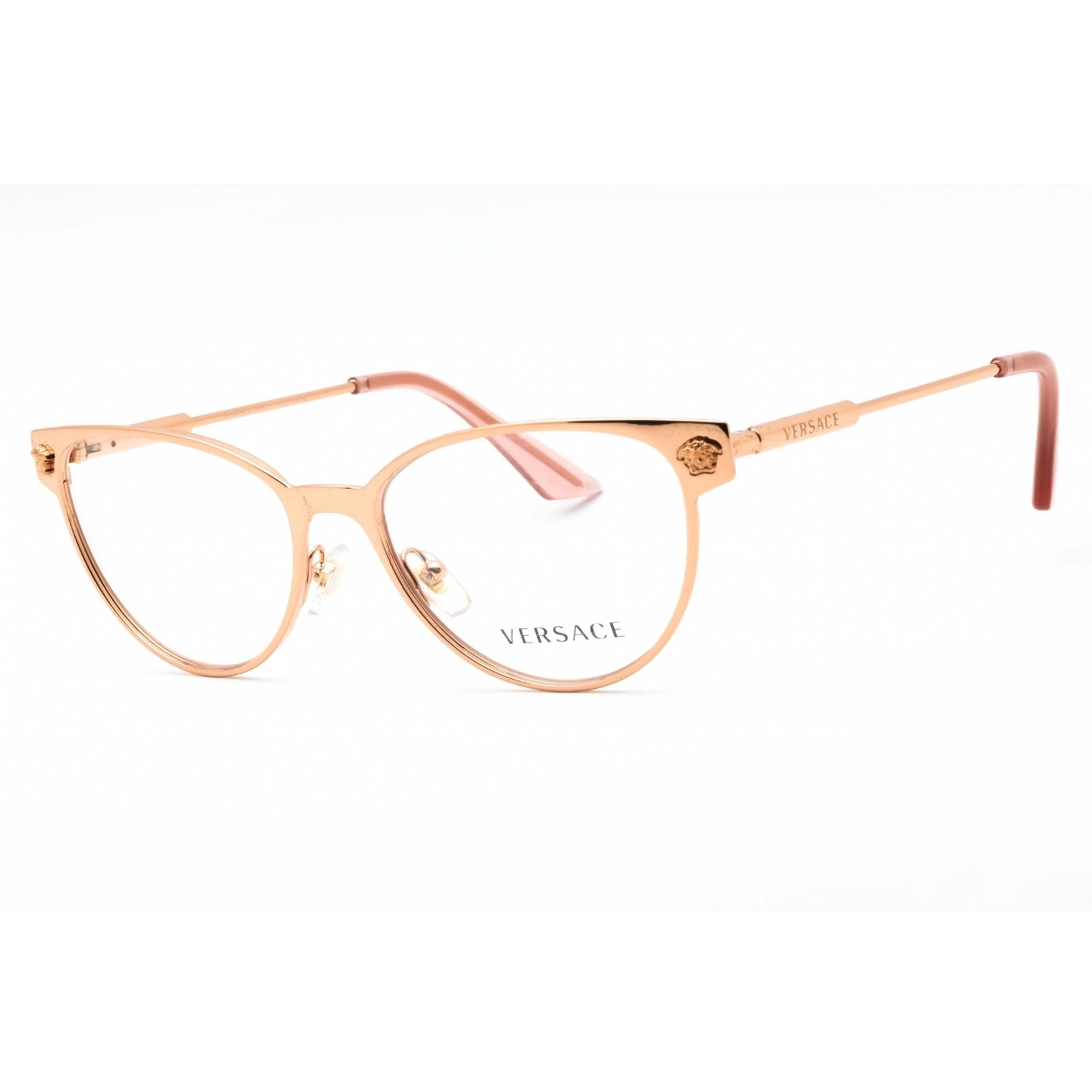Versace Women's Eyeglasses - Rose Gold Metal Cat Eye Full Rim Frame | 0VE1277 1412