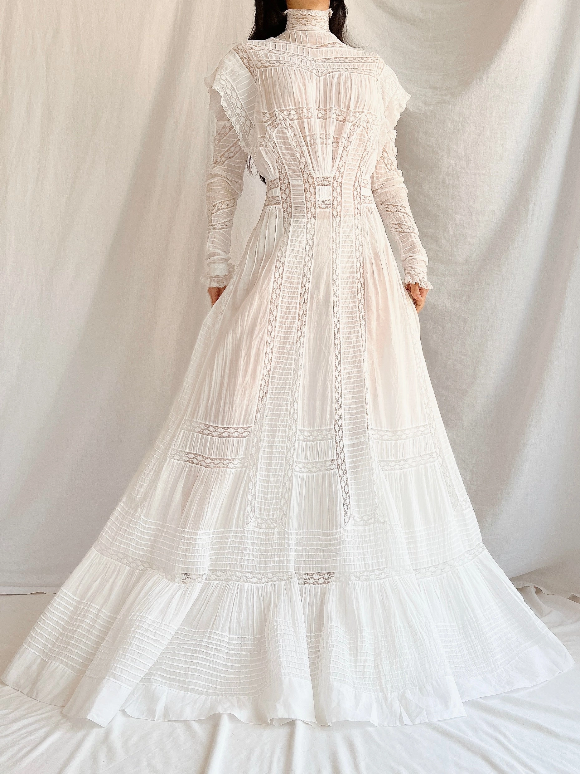 Victorian Silk/Cotton Lawn Dress - XS