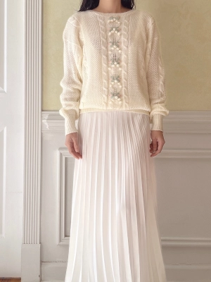 Vintage Acrylic Knit Pullover - S