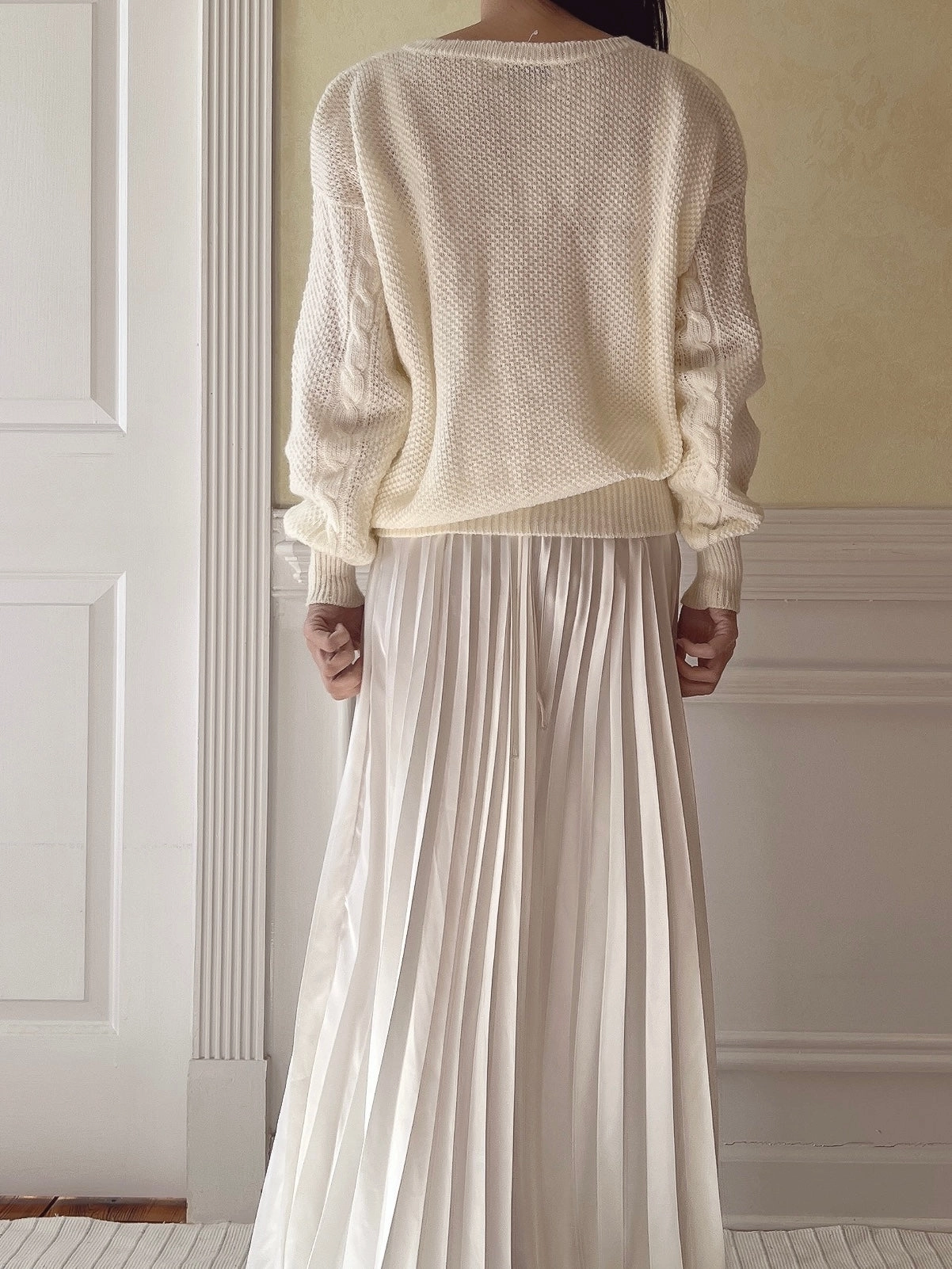 Vintage Acrylic Knit Pullover - S