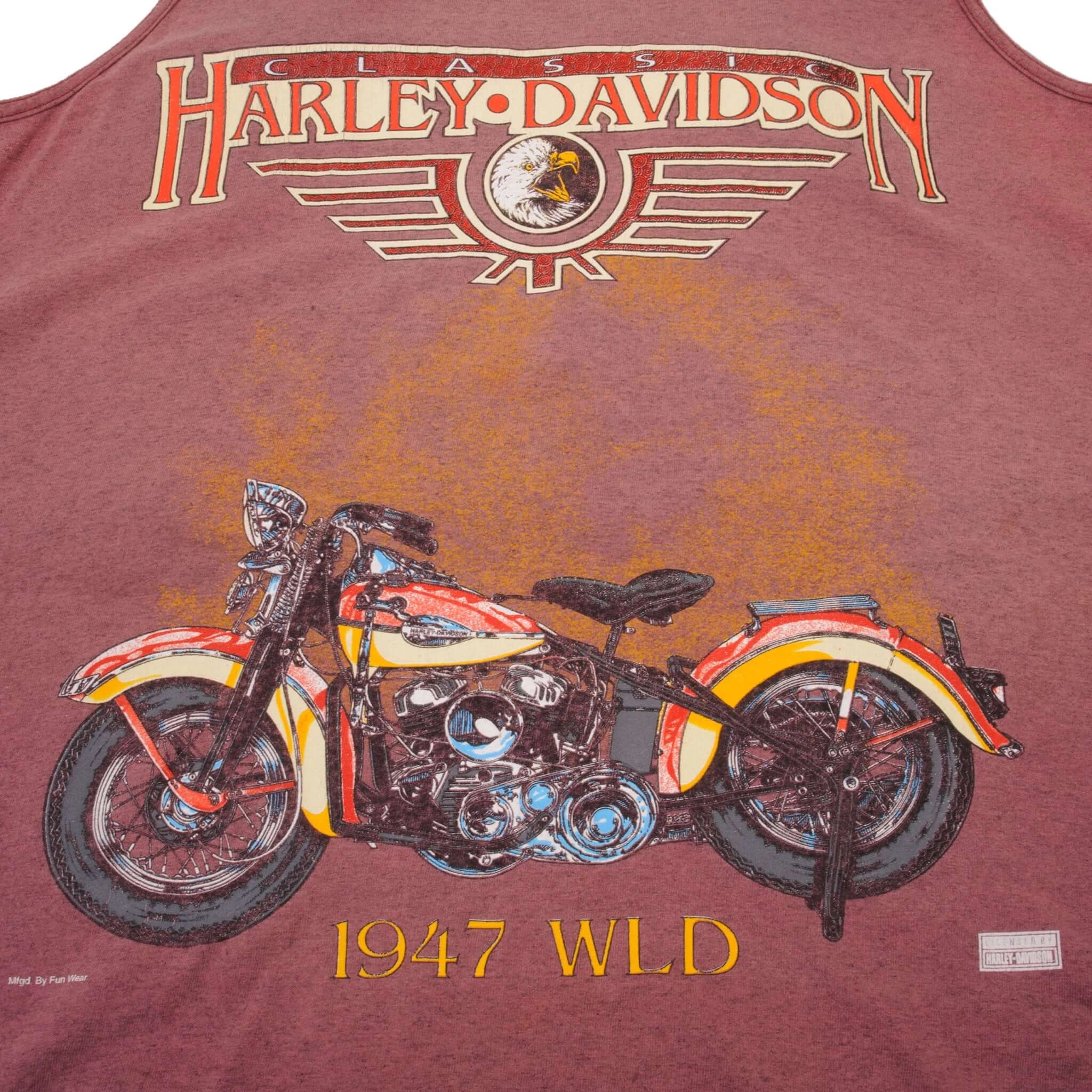 VINTAGE HARLEY DAVIDSON 1990S TANK TOP TEE SHIRT SIZE LARGE