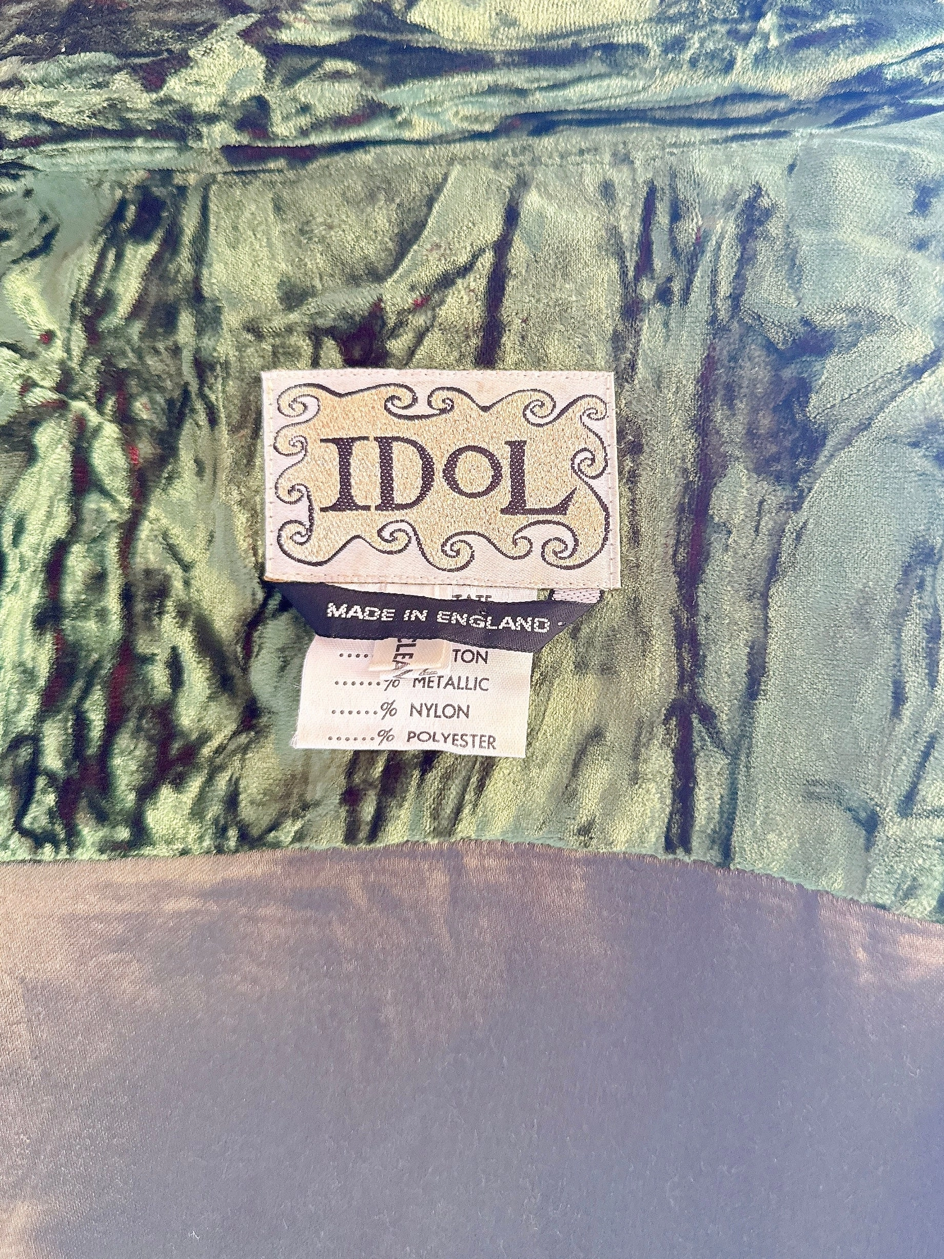 Vintage IDOL UK Crushed Velvet Coat - S/M