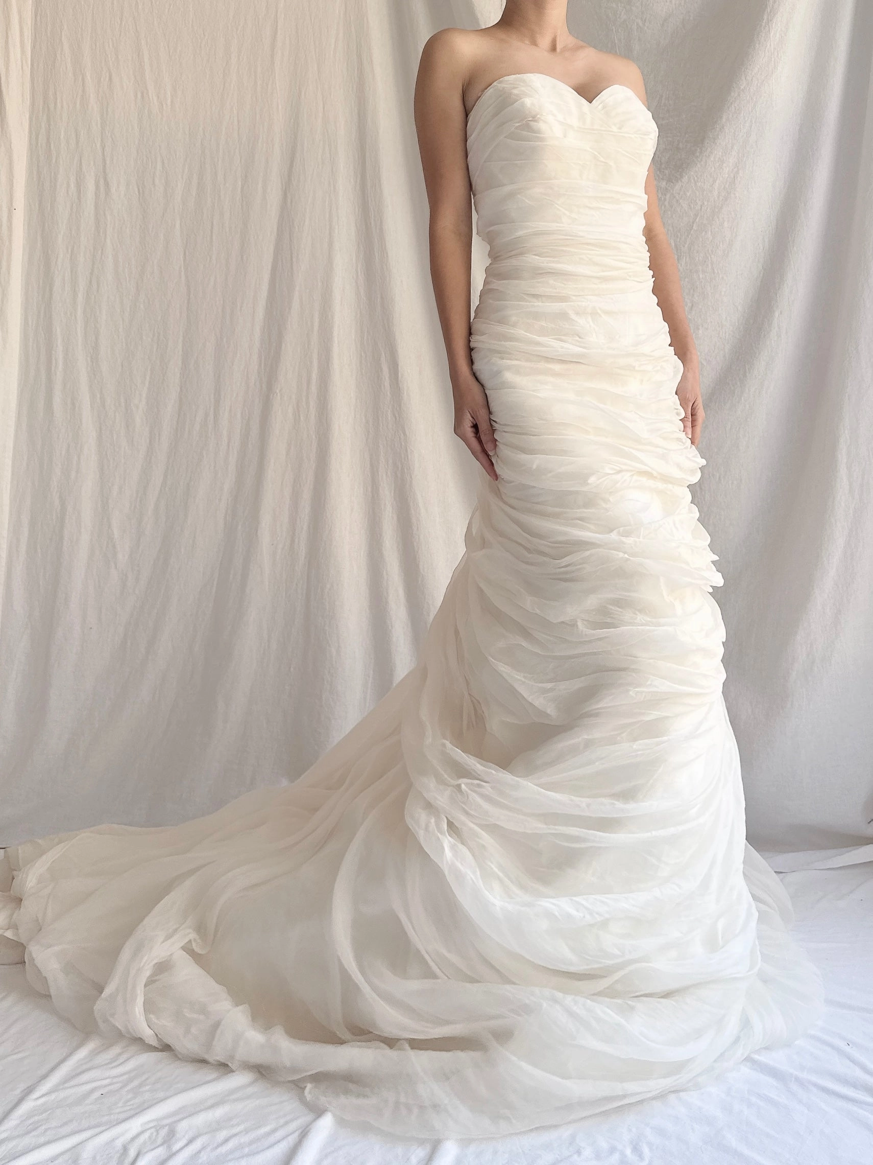 Vintage Pnina Tornai Silk Organza Draped Gown - S/M6/8