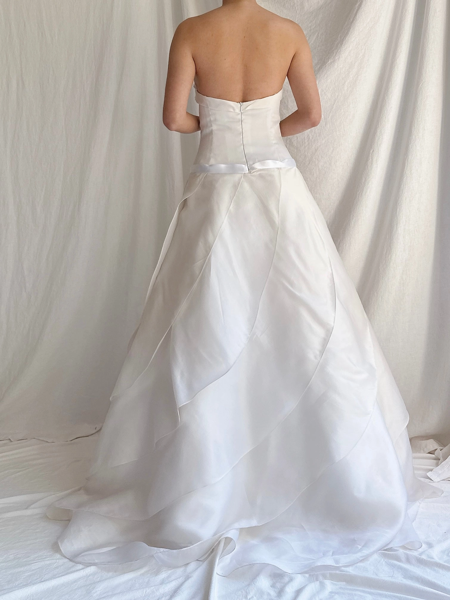 Vintage Silk Organza Dropped Waist Dress - XS/2/4