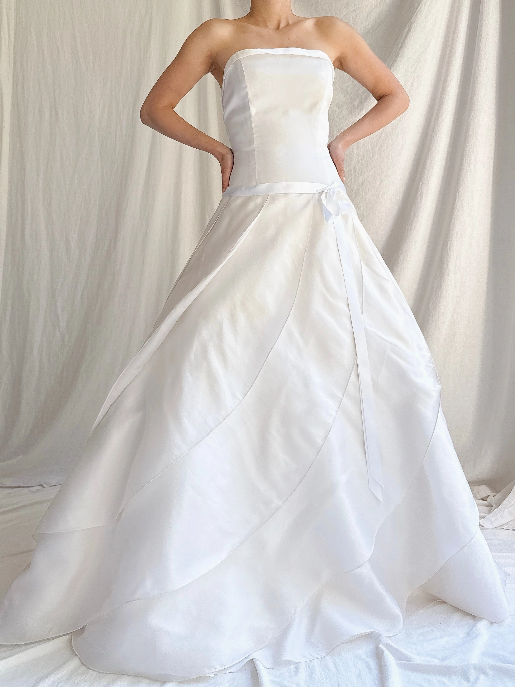 Vintage Silk Organza Dropped Waist Dress - XS/2/4