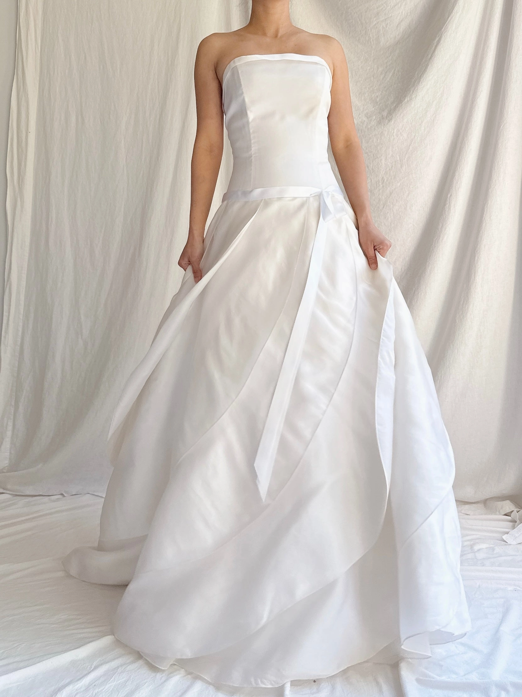 Vintage Silk Organza Dropped Waist Dress - XS/2/4