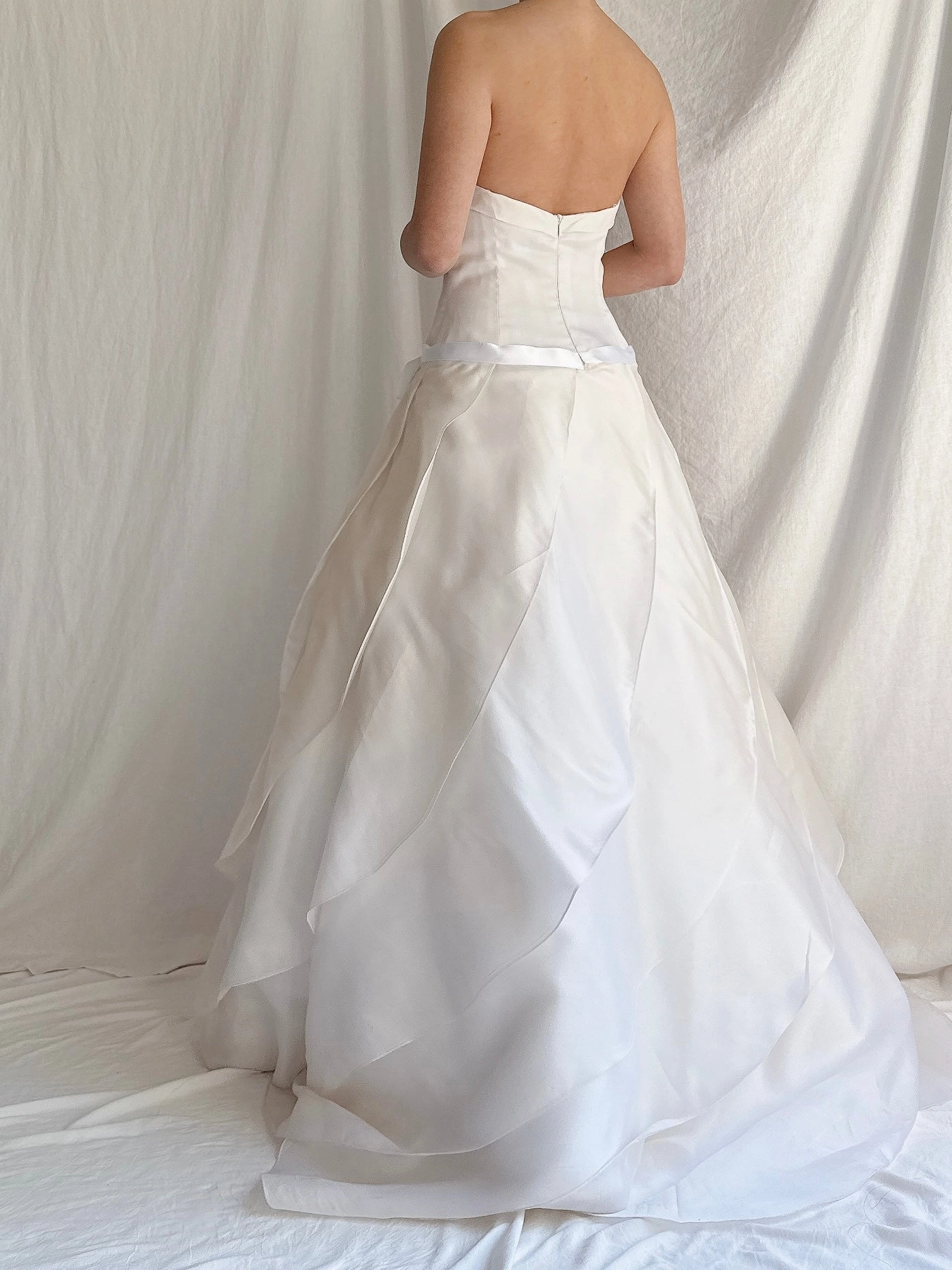 Vintage Silk Organza Dropped Waist Dress - XS/2/4