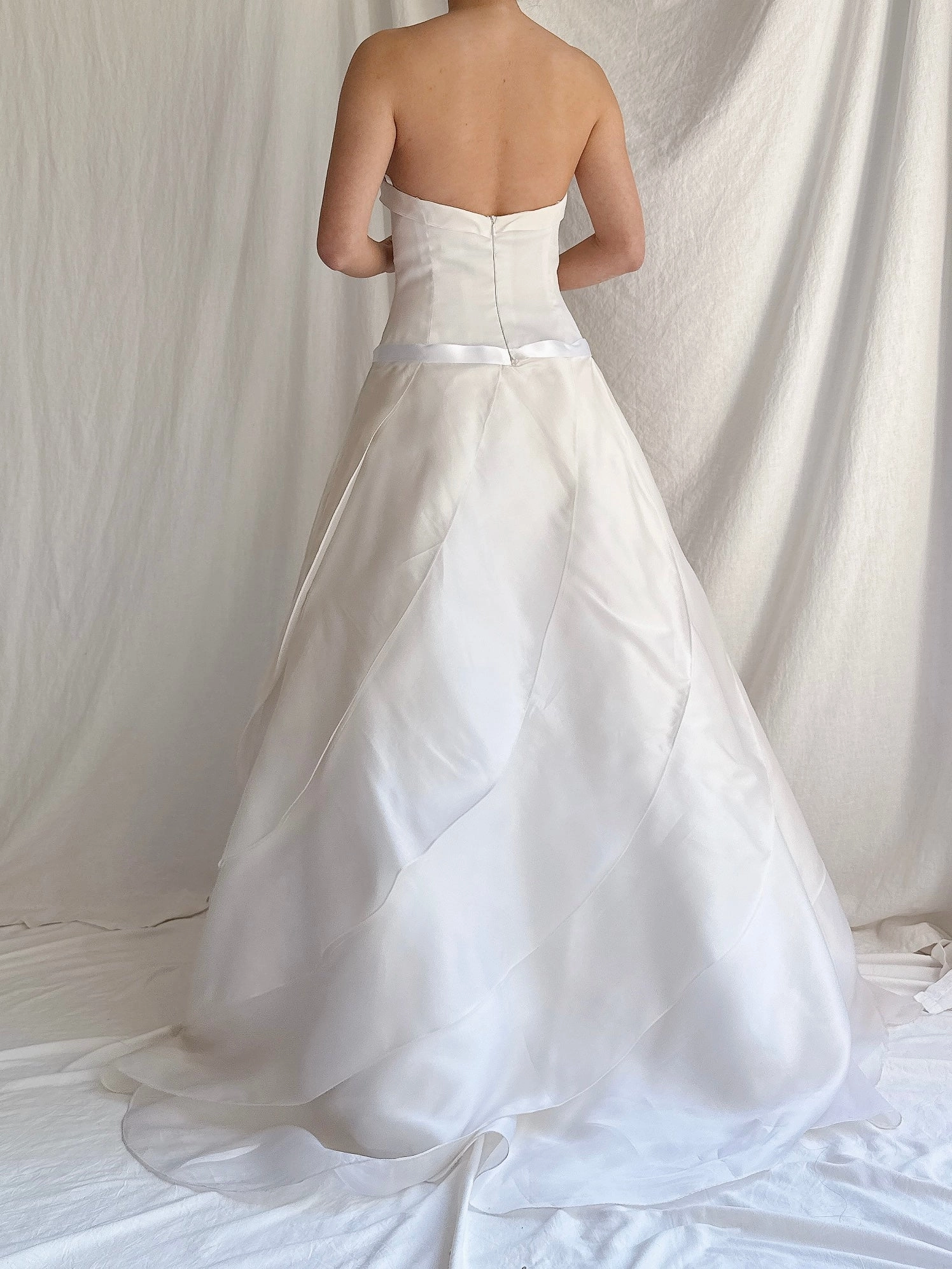 Vintage Silk Organza Dropped Waist Dress - XS/2/4