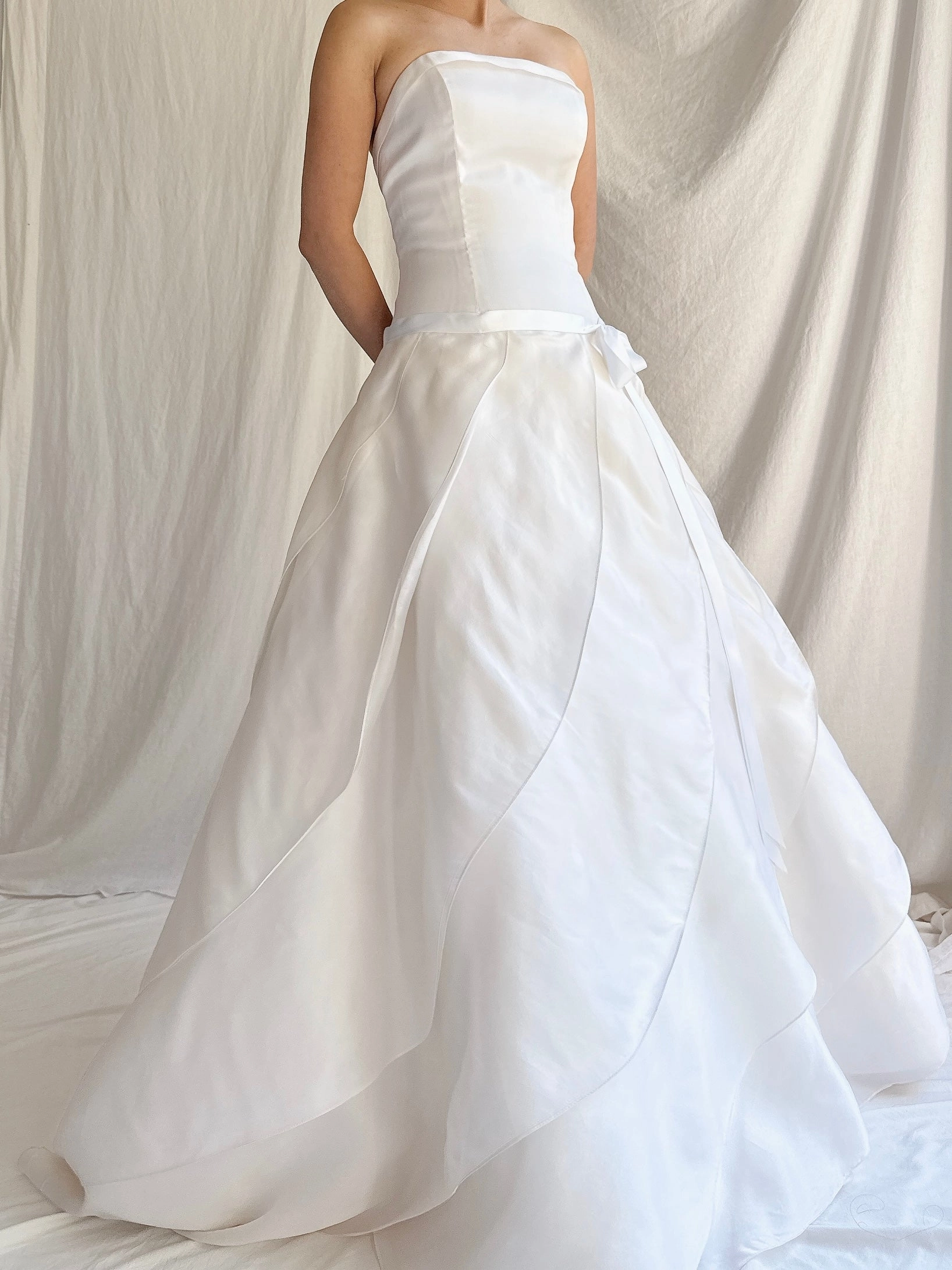 Vintage Silk Organza Dropped Waist Dress - XS/2/4
