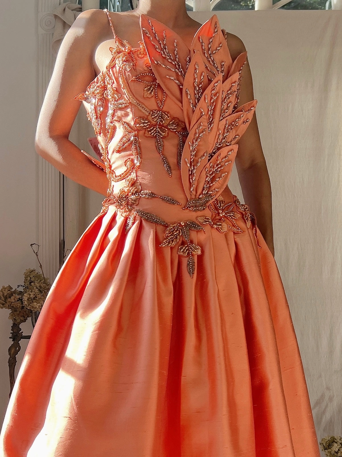 Vintage Structural Sherbet Dress - M