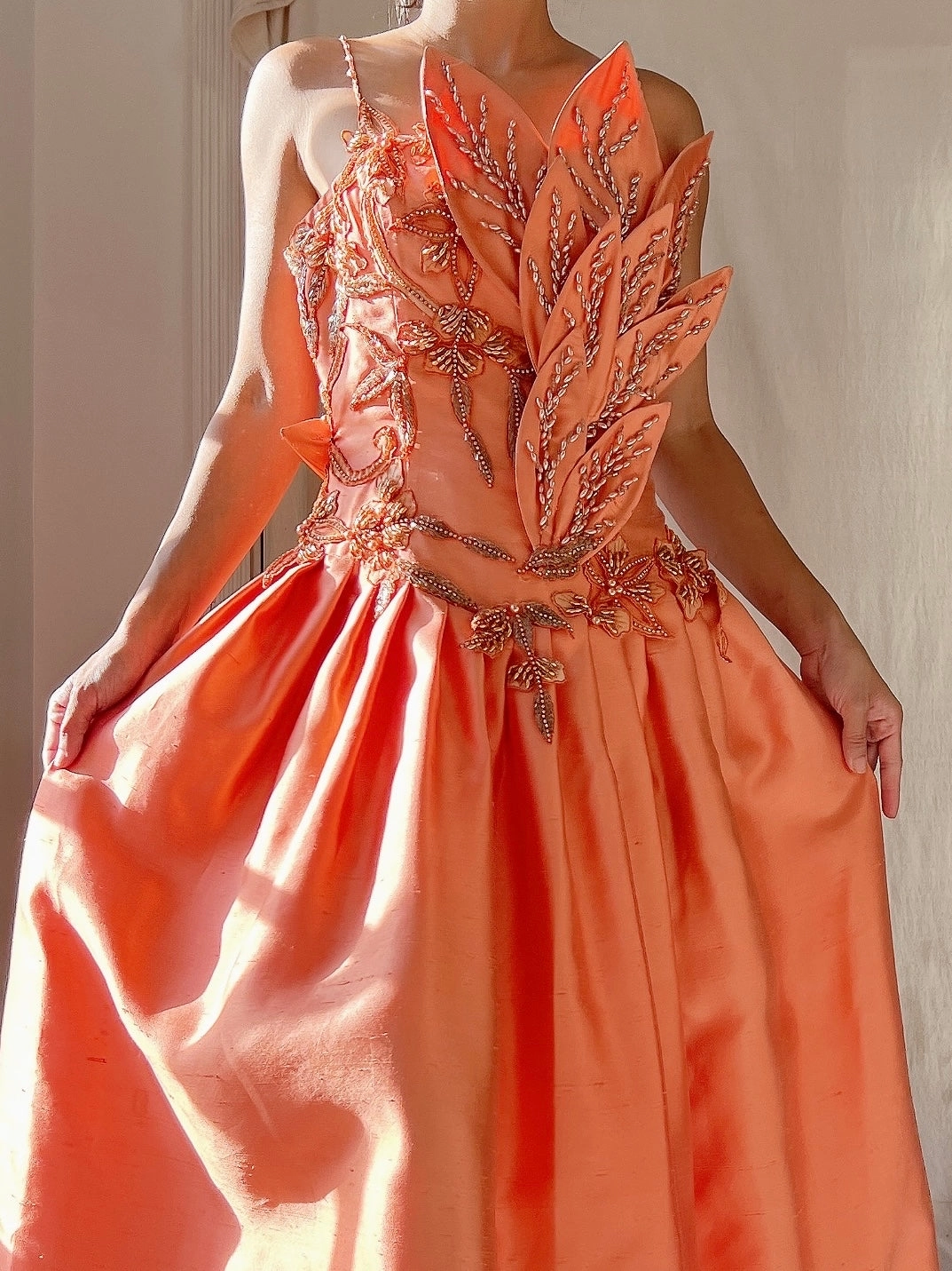 Vintage Structural Sherbet Dress - M