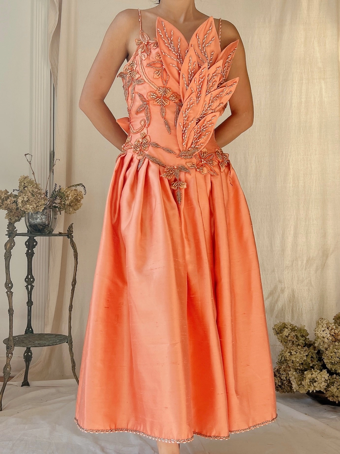 Vintage Structural Sherbet Dress - M