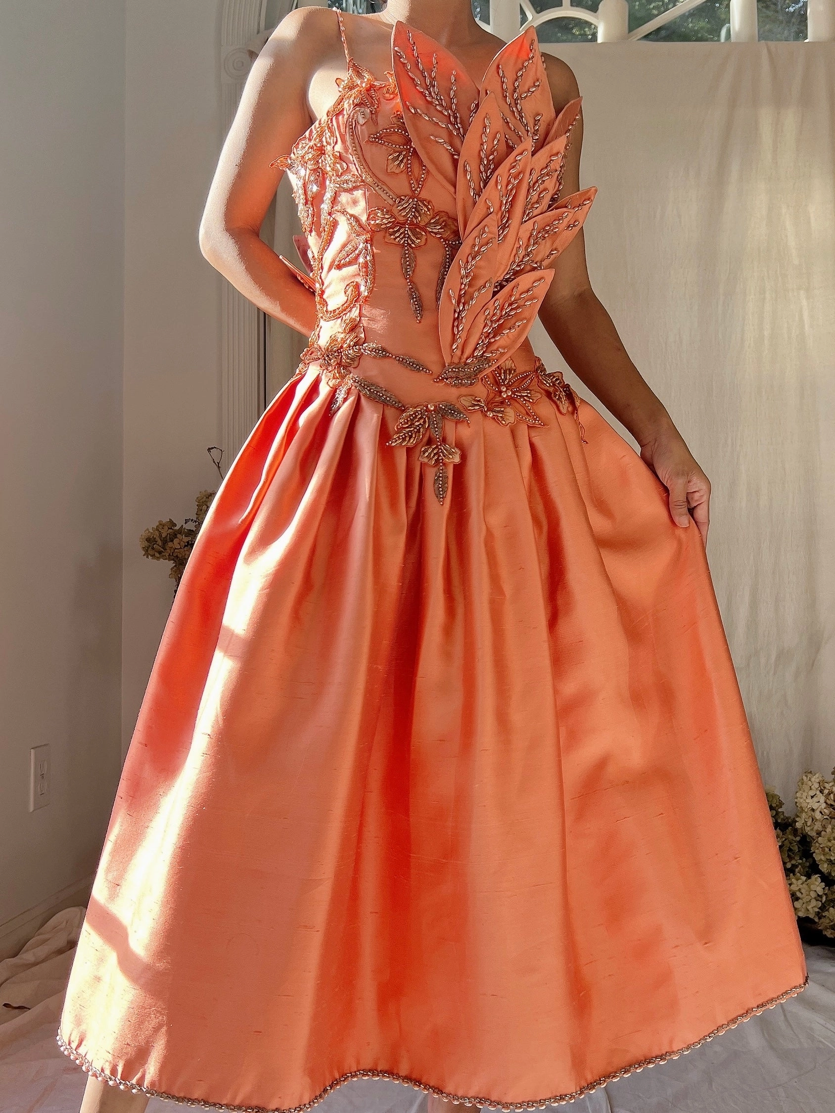 Vintage Structural Sherbet Dress - M