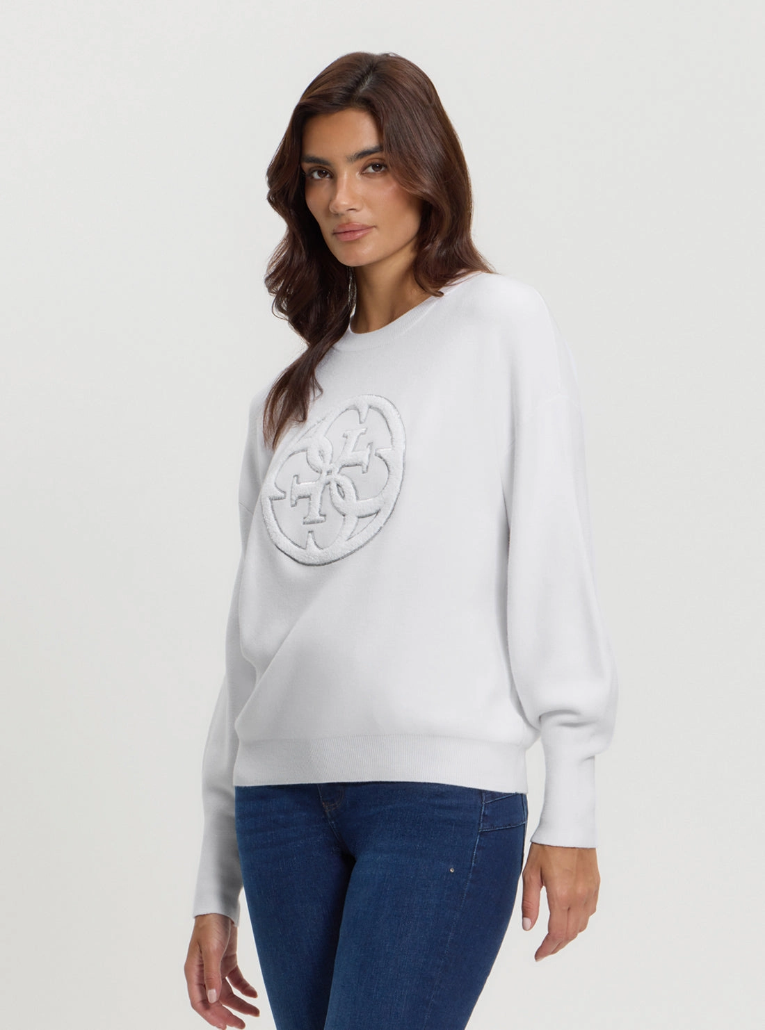 White Kate Logo Jumper