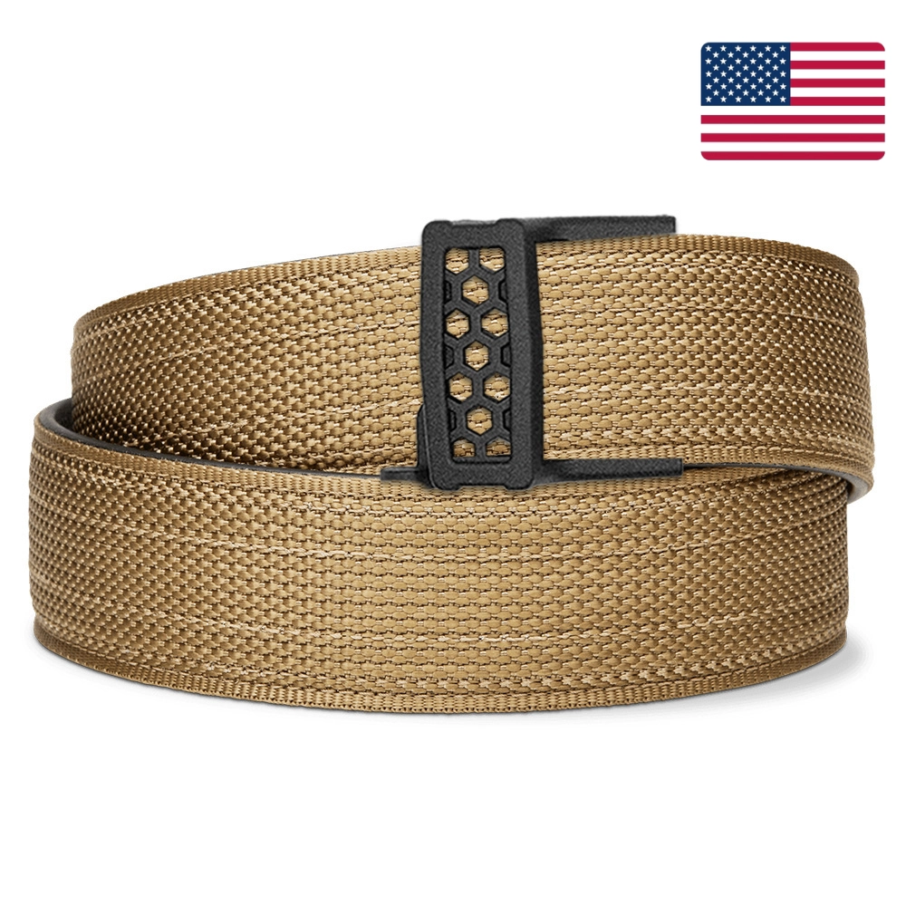 X SERIES BUCKLE  | USA MADE COYOTE TACTICAL NYLON GUN BELT 1.5"