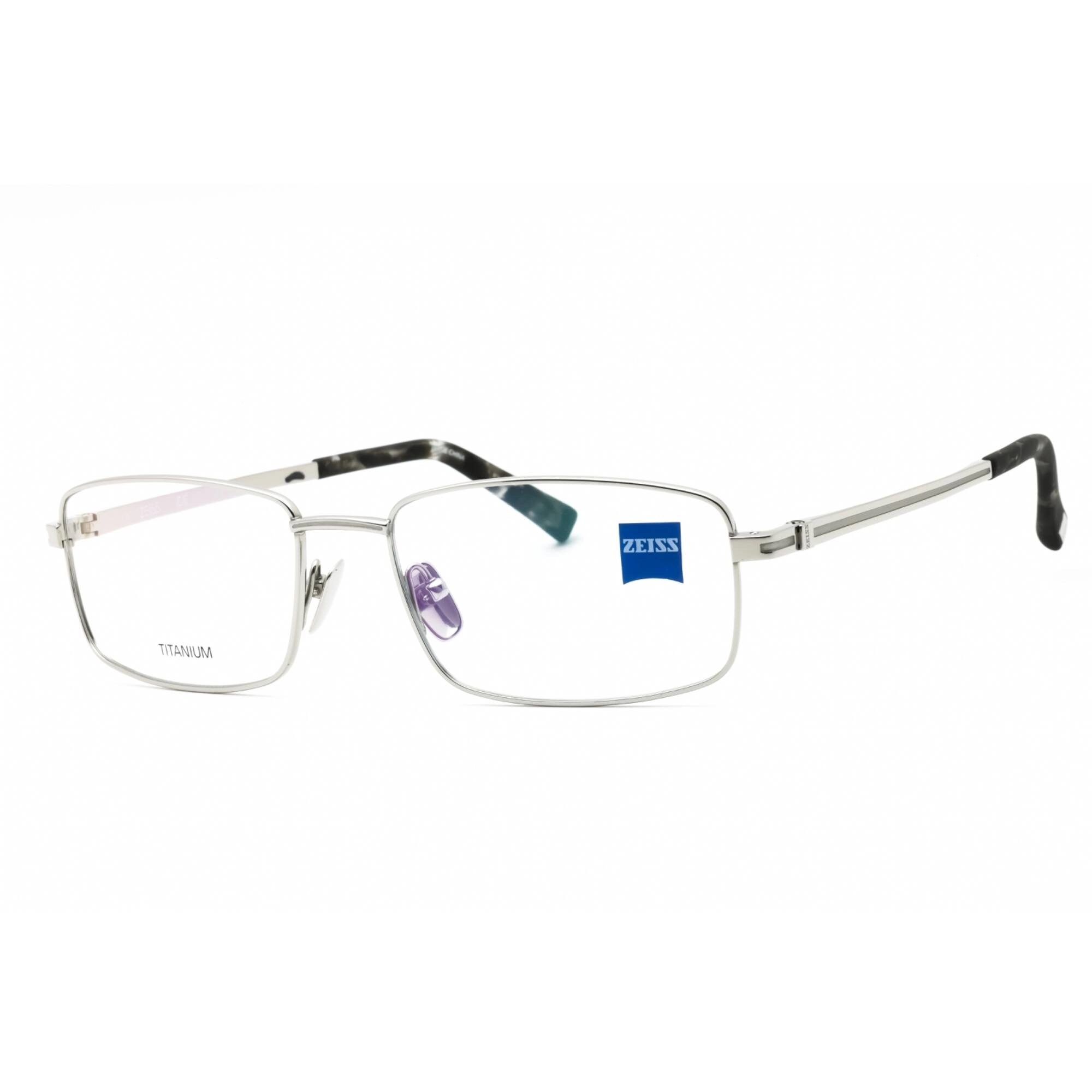 Zeiss Men's Eyeglasses - Light Gunmetal Titanium Full Rim Rectangular | ZS40004 022