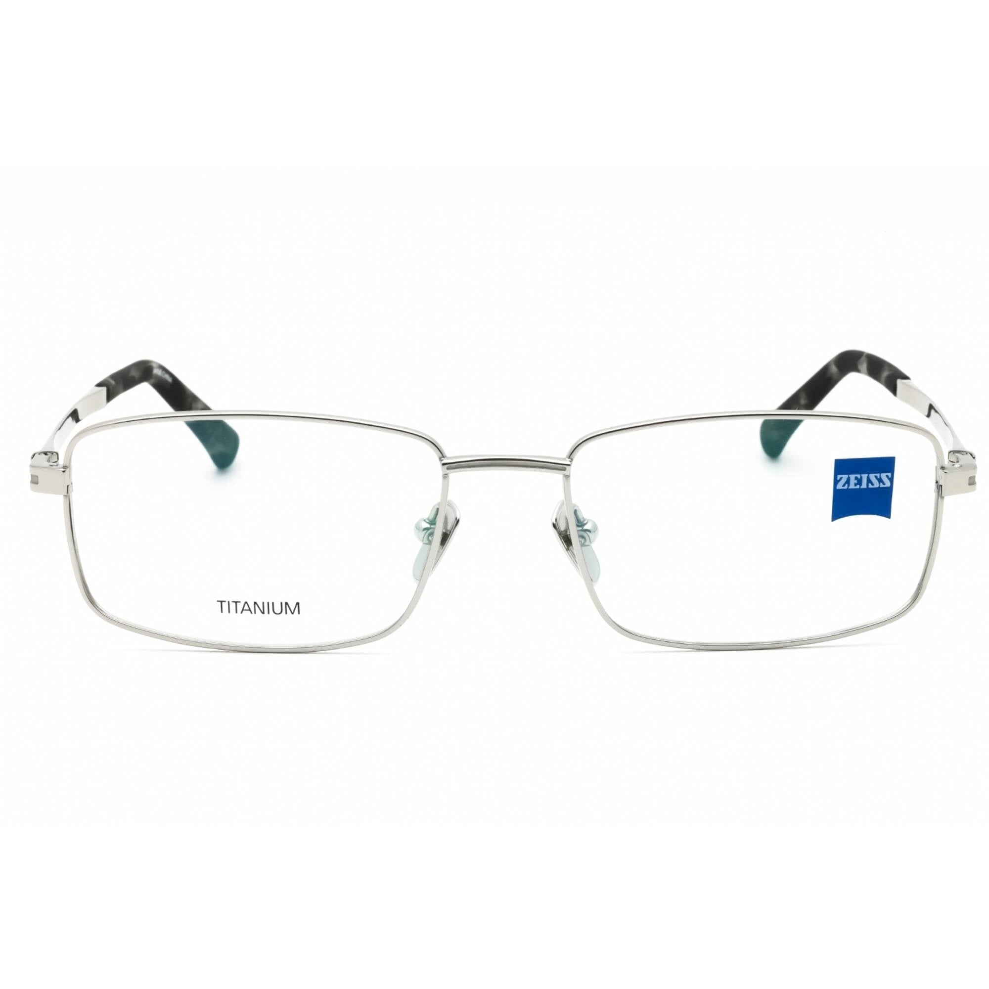 Zeiss Men's Eyeglasses - Light Gunmetal Titanium Full Rim Rectangular | ZS40004 022