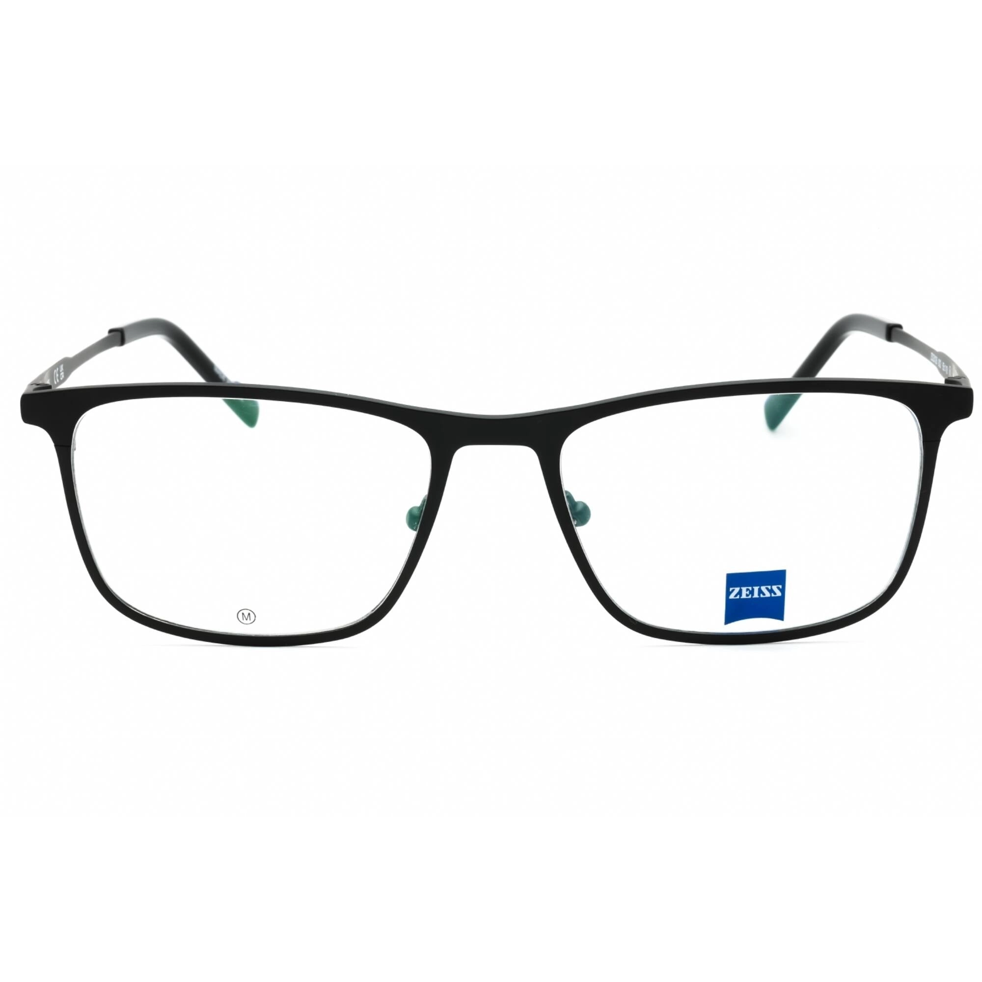 Zeiss Men's Eyeglasses - Matte Black Metal Full Rim Rectangular Frame | ZS23126 002